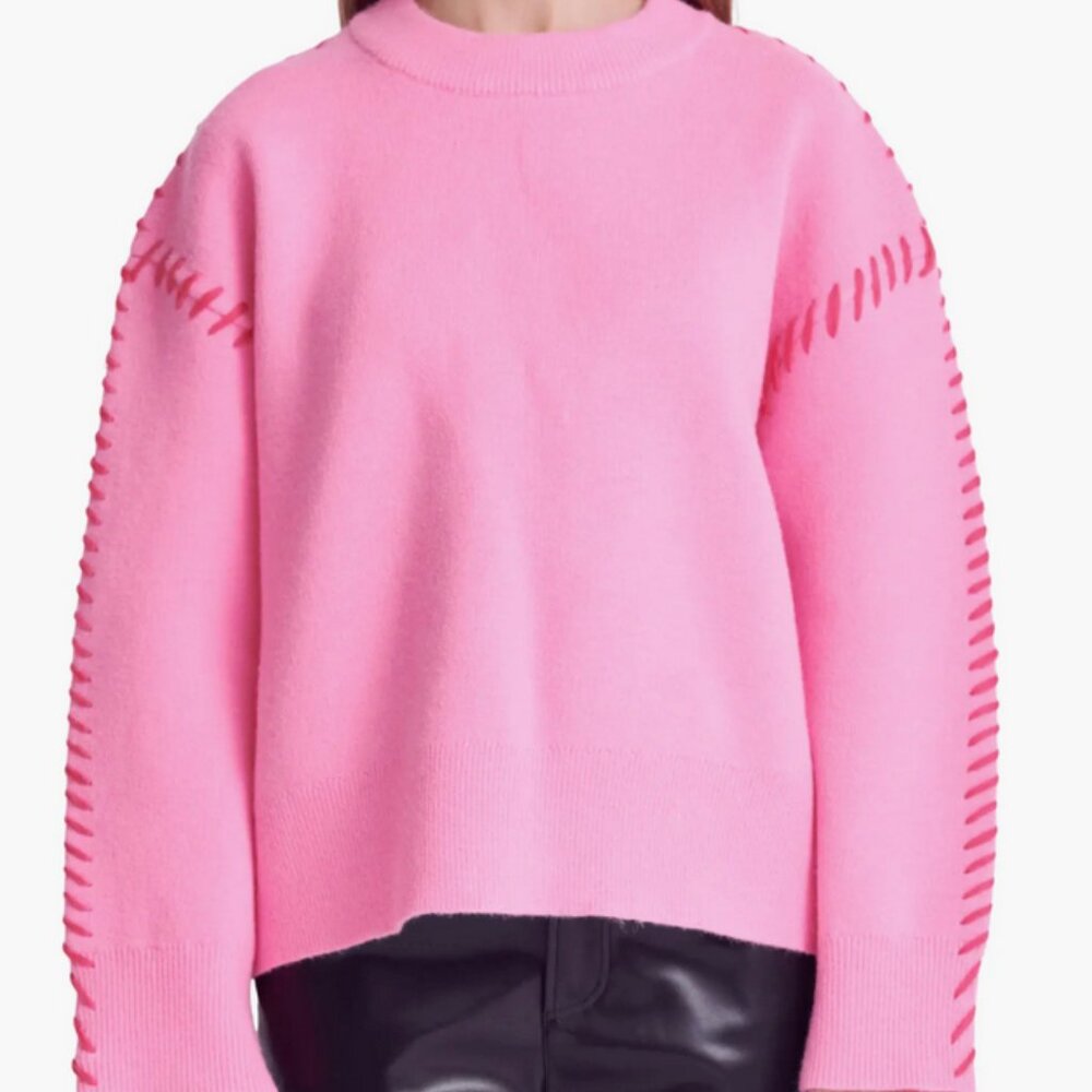 NWT English Factory Whipstitch Accent Crewneck Sweater Size Large